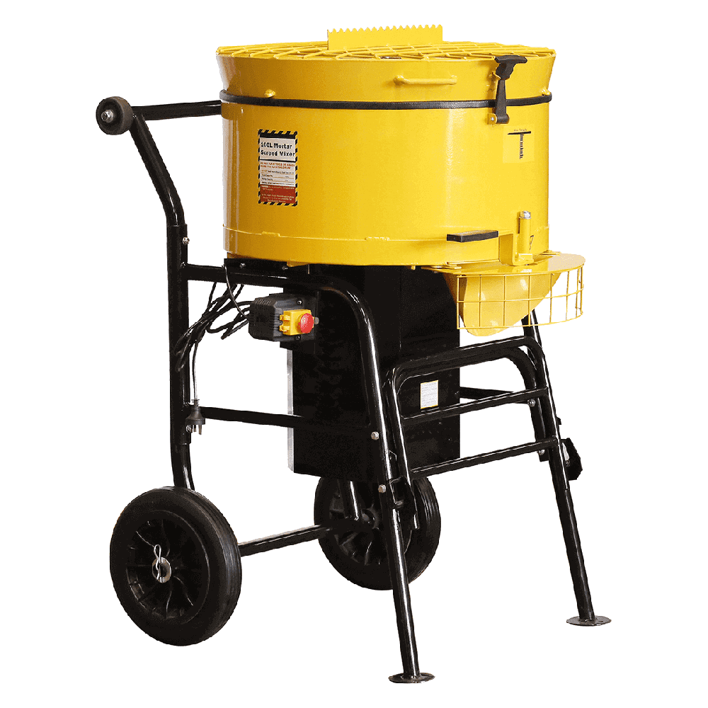 pan type concrete mixer with electric motor